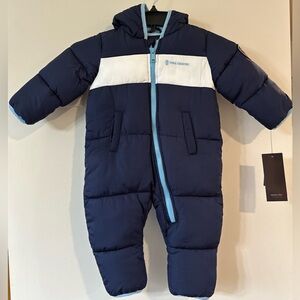 Free Country Baby Boys Heavyweight Navy/White Snowsuit NWT Size 12M